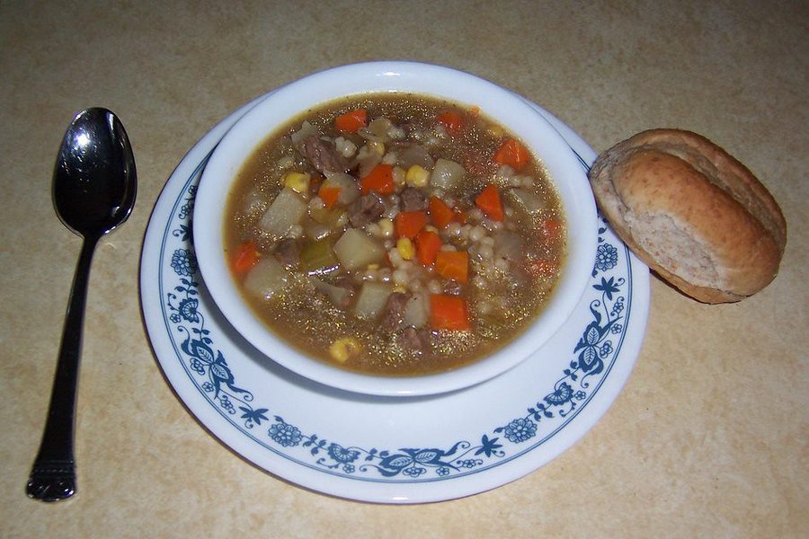 Суп с говядиной и перловкой